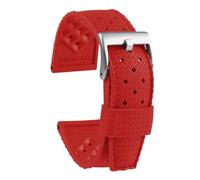 NBCNZCTSAS Strap 20mm 22mm Premium Rubber Breathable Skin-Friendly Stainless Buckle Universal Fashion Business Watchband(Black 01,22mm)
