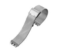 NBCNZCTSAS Style Fit For Milan Breathable Mesh Belt Watchbands 17mm 19mm 20mm Fit For Swatch Stainless Steel Metal Watch strap Bracelet Accessories(Silver,17mm)