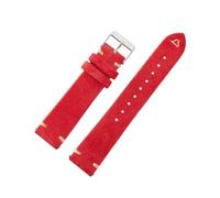 NBCNZCTSAS Suede Leather Watch Strap 18mm 19mm 20mm 21mm 22mm 24mm for Vintage Band Replacement Wristband Handmade Stitching Watchband(Black 01,24mm silver buckle)