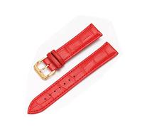 NBCNZCTSAS Universal Replacement Leather Watch Strap Watchband For Men Women 12mm 14mm 16mm 18mm 19mm 20mm 21mm 22mm Band(Gold-red,22mm)