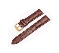 NBCNZCTSAS Universal Replacement Leather Watch Strap Watchband For Men Women 12mm 14mm 16mm 18mm 19mm 20mm 21mm 22mm Band(Gold-borwn,19mm)