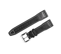 NBCNZCTSAS Watch Band Leather Fit For Iwc Men 20mm 21mm Strap Black Brown Soft Belt(Nero,21mm)