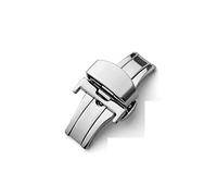 NBCNZCTSAS Watch Fold Buckle Double Click Butterfly Watchband Push Clasp 18/20/22mm Button Deployment Buckles Accessories(Silver,14mm)