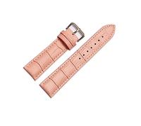 NBCNZCTSAS Watchband Soft Leather Watch Strap 18mm 20mm 22mm 24mm Band Fit For Tissot For Seiko Accessories Wristband(Colore: Rosa.,17mm)