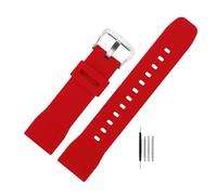 NBCNZCTSAS Waterproof Replacement Bracelet Band Strap Fit For Casio PRG-600YB Soft silicone watchband prg-650 PRW-6600 sports Rubber Watch 24mm(Red SK)