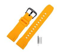 NBCNZCTSAS Waterproof Replacement Bracelet Band Strap Fit For Casio PRG-600YB Soft silicone watchband prg-650 PRW-6600 sports Rubber Watch 24mm(Orange BK)