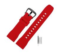 NBCNZCTSAS Waterproof Replacement Bracelet Band Strap Fit For Casio PRG-600YB Soft silicone watchband prg-650 PRW-6600 sports Rubber Watch 24mm(Red BK)