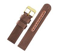 NBCNZCTSAS Weave Nylon Watch Band Fit For Seiko 5 Military SNK789 Canvas Watch Strap Bracelet Waterproof Fit For Citizen 18mm 20mm 22mm 24mm Men Woman(Brown-gold,20mm)