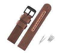 NBCNZCTSAS Weave Nylon Watch Band Fit For Seiko 5 Military SNK789 Canvas Watch Strap Bracelet Waterproof Fit For Citizen 18mm 20mm 22mm 24mm Men Woman(Brown-black,22mm)