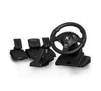 NBCP F9 Pro 11.02" Steering Wheel and Linear Pedal with 6-Speed H-Pattern Shifter,270°/450°/900° Magnetic Induction Sim Racing Wheel,Dual Vibration - Steering Wheel for PC, PS3,Euro Truck Simulator 2
