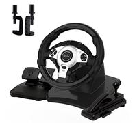 NBCP Gaming Steering Wheel and Pedals, 270°/900° Car Sim Driving PC Racing Wheel with Dual-Motor Feedback and Paddle Shifters, Gear Lever Bundle for Xbox One, Xbox Series X/S, PS4, PS3, Switch