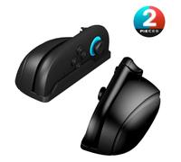 NBCP Mouse Grip for Switch 2 JonCons | [2 Pack] Ergonomic Gamer Grip Holder with Ultra-Smooth PTFE Glide Pads Portable for Switch 2 Joy Con Accessories(2025),Black