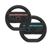 NBCP Racing Steering Wheel for Nintendo Switch 2 Joy-Con (2025), 2-Pack Black, Compatible with Mario Kart 8 Deluxe & Racing Games