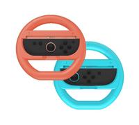 NBCP Steering Wheel for Nintendo Switch Joy-Con [2-Pack Red & Blue] - Compatible with Mario Kart 8 Deluxe - Accessory for Nintendo Switch - Steering Wheel Holder