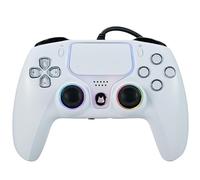 NBCP Wired PS5 Controller - Gaming Controller for PlayStation 5, PS4, PC/Steam, Turbo & Linear Hall-effect Trigger, Dual Vibration, 3.5mm Audio Jack - White
