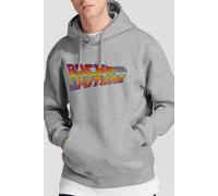NBCU Back To The Future Logo Hoodie, Athletic Heather in Light Grey | Size: Small NBCU Light Grey S