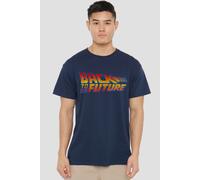NBCU Back To The Future Logo T-Shirt, Navy | Size: Small NBCU Navy S