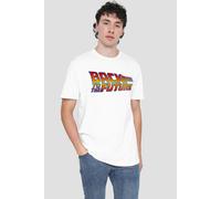 NBCU Back To The Future Logo T-Shirt, White | Size: Large NBCU White L
