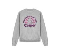 NBCU Casper Valentine'S Day Haunting Hearts Sweatshirt, Athletic Heather in Light Grey | Size: Large NBCU Light Grey L