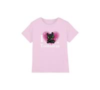 NBCU I Heart Toothless Sparkles Kids T-Shirt, Pink | Size: 7-8 Years NBCU Pink 7-8 Years