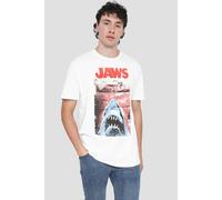 NBCU Jaws Punk Poster T-Shirt, White | Size: 4XL NBCU White 4XL