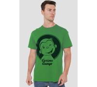 NBCU Men's Curious George Wink T-Shirt, Dark Green | Size: 2XL NBCU Dark Green 2XL
