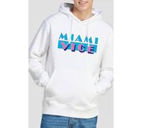 NBCU Miami Vice Miami Vice Og Logo Hoodie, White | Size: Small NBCU White S