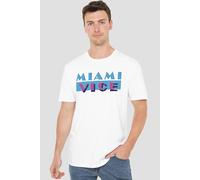 NBCU Miami Vice Miami Vice Og Logo T-Shirt, White | Size: XL NBCU White XL