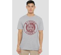 NBCU Saved By The Bell Bayside Tigers T-Shirt, Athletic Heather in Light Grey | Size: Large NBCU Light Grey L