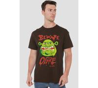 NBCU Shrek Beware Ogre Sign T-Shirt, Dark Chocolate | Size: Small NBCU Chocolate S