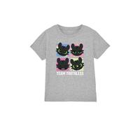 NBCU Team Toothless Squares Kids T-Shirt, Athletic Heather in Light Grey | Size: 7-8 Years NBCU Light Grey 7-8 Years