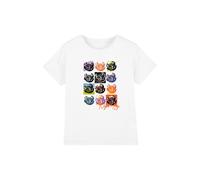 NBCU Toothless Lino Print Squares Kids T-Shirt, White | Size: 9-11 Years NBCU White 9-11 Years