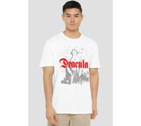 NBCU Universal Monsters Dracula At The Castle T-Shirt, White | Size: 2XL NBCU White 2XL