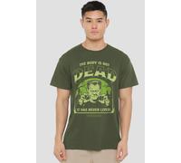 NBCU Universal Monsters Frankenstein Has Never Lived T-Shirt, Military Green in Khaki | Size: Medium NBCU Khaki M
