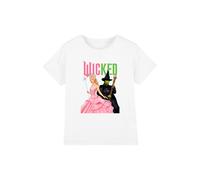 NBCU Wicked Pink & Green Glinda & Elphaba Witches Kids T-Shirt, White | Size: 7-8 Years NBCU White 7-8 Years