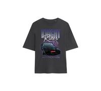 NBCU Women's Knight Rider K.I.T.T. 2000 Oversized T-Shirt, Charcoal | Size: 2XL NBCU Charcoal 2XL