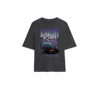 NBCU Women's Knight Rider K.I.T.T. 2000 Oversized T-Shirt, Charcoal | Size: Medium NBCU Charcoal M