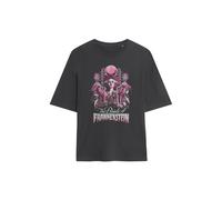 NBCU Women's Universal Monsters Bride Of Frankenstein Poster Oversized Tee, Charcoal | Size: XL NBCU Charcoal XL
