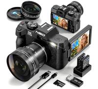 NBD 48MP Digital Cameras for Photography 5K, Autofocus Video Camera with 32GB TF Card & 2 Batteries,16X Zoom Anti-Shake Vlogging Camera for YouTube MC-US-S100F-BB-N5-B-2512
