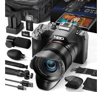 NBD 64MP & 8K Digital camera 16X Optical Zoom, 2.8-inch 180° Flippable Screen, WiFi Auto Focus Anti-Shake, NBD-UK-S210F-BB-N8-B-2601