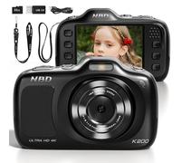 NBD 64MP Digital Camera with 4K Vlogging Capability, Plug & Play USB Transfer, 16x Zoom Ultra-Lightweight 120g, 2.8" IPS Screen 16 Filters Supports 256GB Vlogging Camera for Beginners (Black)