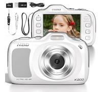 NBD 64MP Digital Camera with 4K Vlogging Capability, Plug & Play USB Transfer, 16x Zoom Ultra-Lightweight 120g, 2.8" IPS Screen 16 Filters Supports 256GB Vlogging Camera for Beginners (White)