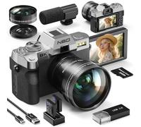 NBD 8K Digital Camera 64MP, Autofocus, 16X Digital Zoom, Silver