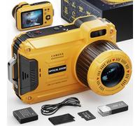NBD Waterproof Camera 2.7K 48MP - 5M IPX8 with 6x Optical Zoom & EIS Stabilization, Underwater Travel Vlogging Camera with 32GB Card & Strap