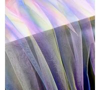 NBEADS 1.64 Yard Tulle Mesh Fabric, Rainbow Tulle Fabric Rolls Rainbow Sewing Craft Material for Skirt Sewing Crafting Wedding Birthday Derecoration, Pearl Pink