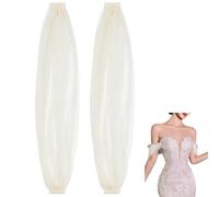 NBEADS 1 Pair Detachable Sleeves for Wedding, Beige Bridal Removable Tulle Sleeves with Iron Safety Pin Brooch and Sequins Decor for Wedding Dresses Prom Evening Gowns, 48×11cm