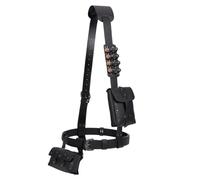 NBEADS 1 Set Renaissance Belt Costume Accessories, Medieval Baldric Tactical Belt PU Leather Belt Bag Alchemy Bottle Holder for Halloween Decor Punk Cosplay, Black