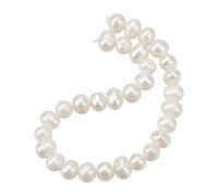 NBEADS 1 Strands about 31 Pcs Natural Freshwater Pearl Beads, 5.5~6mm Round White Culd Freshwater Pearl Loose Spacer Beads for Necklace Bracelet Jewelry Making, Hole: 0.5 mm