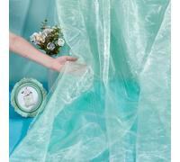 NBEADS 10.94 Yards Organza Fabric, 1.5m Width Organza Fabric Sheer Bridal Solid Sheer for Wedding Photography Background Dress Party, Medium Aquamarine