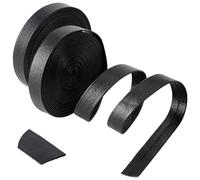 NBEADS 10 Foldover Leather Strap, 1.5cm PU Leather Tape Ribbon Strap Leather Trimming Tape Flat Leather Cord for DIY Crafts Belt Bracelet Jewelry Making, Black, 5m/roll, 2 Rolls